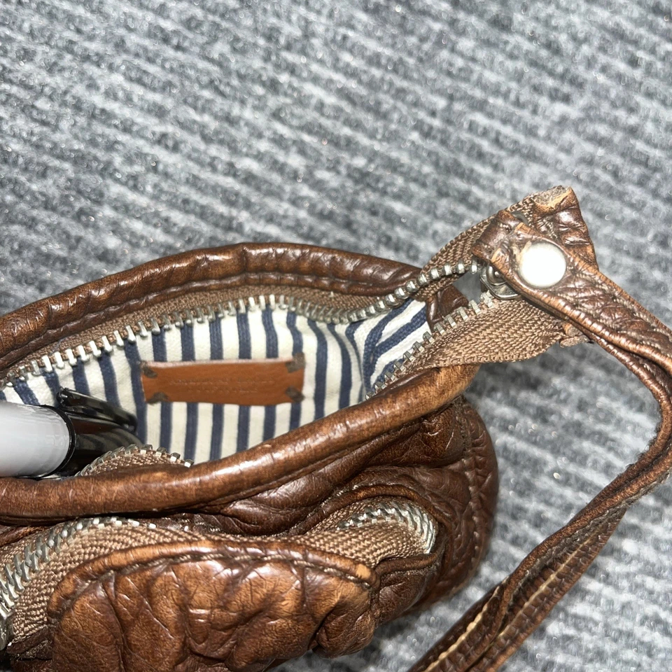 复古皮革 Change 钱包 American Eagle Y2K 棕色皮革 — 第 4/4 张图片