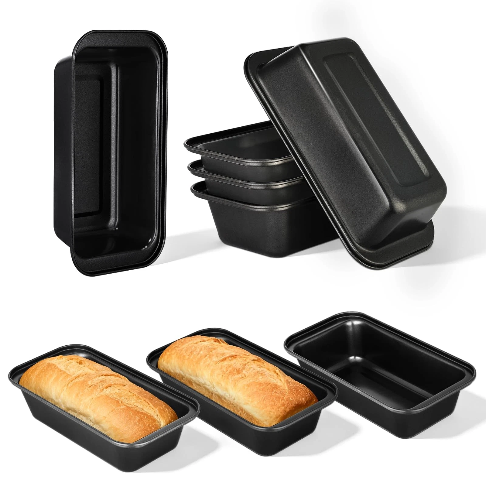 Bread Pan Set, Non-Stick 9×5 Loaf Pans for Baking Homemade Bread, Sourdough, ...
