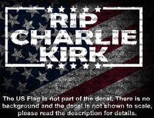 RIP Charlie Kirk Memorial Vinyl Decal US Seller