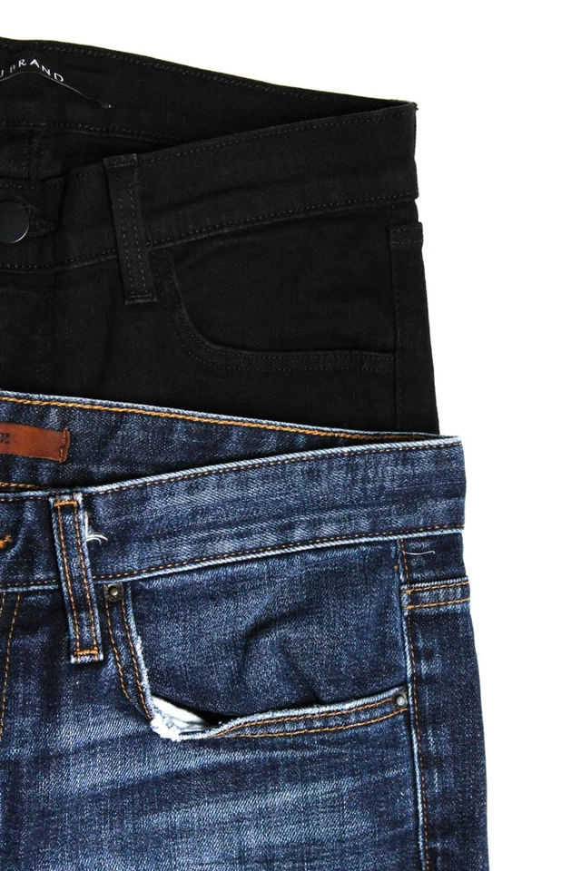 Pantalones de mezclilla J Brand Joes para mujer ajustados de algodón con botones negros talla 27 EUR lote 2 Foto 3 de 4