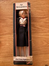 BRITISH AIRWAYS Air Stewardess Doll Limited Edition REXARD vintage BA cabin crew