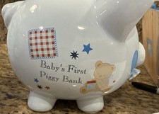 My First Bank Piggy Bank Adorable Pig Coin Bank Vintage.