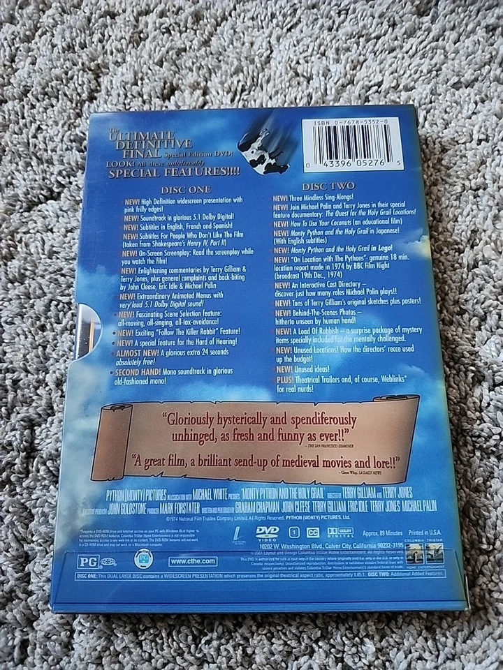 Monty Python and the Holy Grail (1975) - special lenticular ed. (DVD x2, 2001) - Image 2 of 2