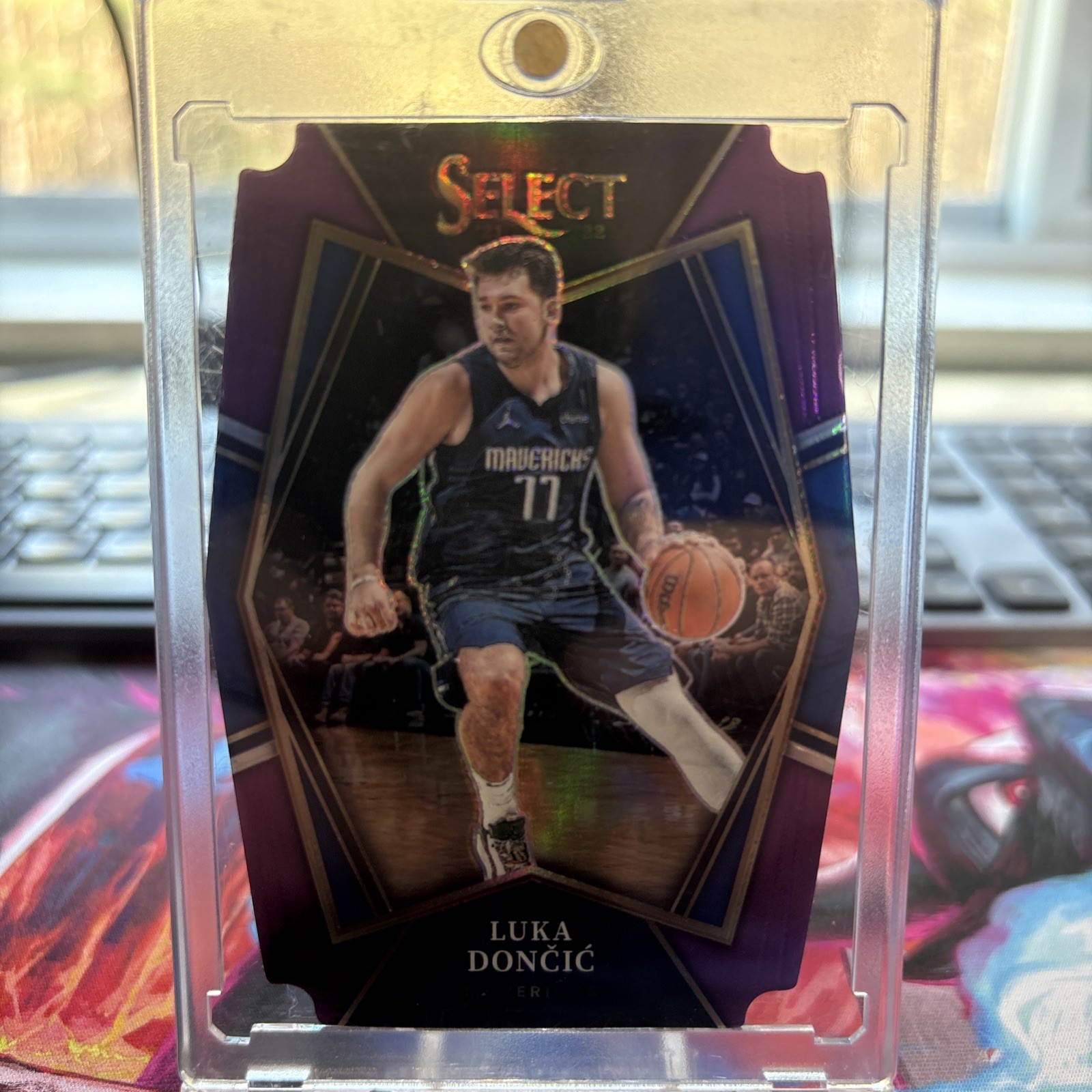 Luka Doncic 21-2022 Panini Select Premier Level Purple Die-Cut Prizm /99