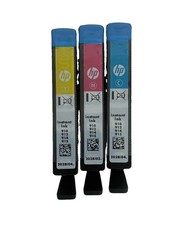 New Genuine HP 910 912 914 915 Cyan Yellow Magenta Lot of 3 Color Ink EXP 2028