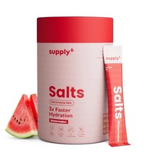 Supply6 Salts Electrolyte Mix Zero Added Sugar, 18 Servings, Watermelon