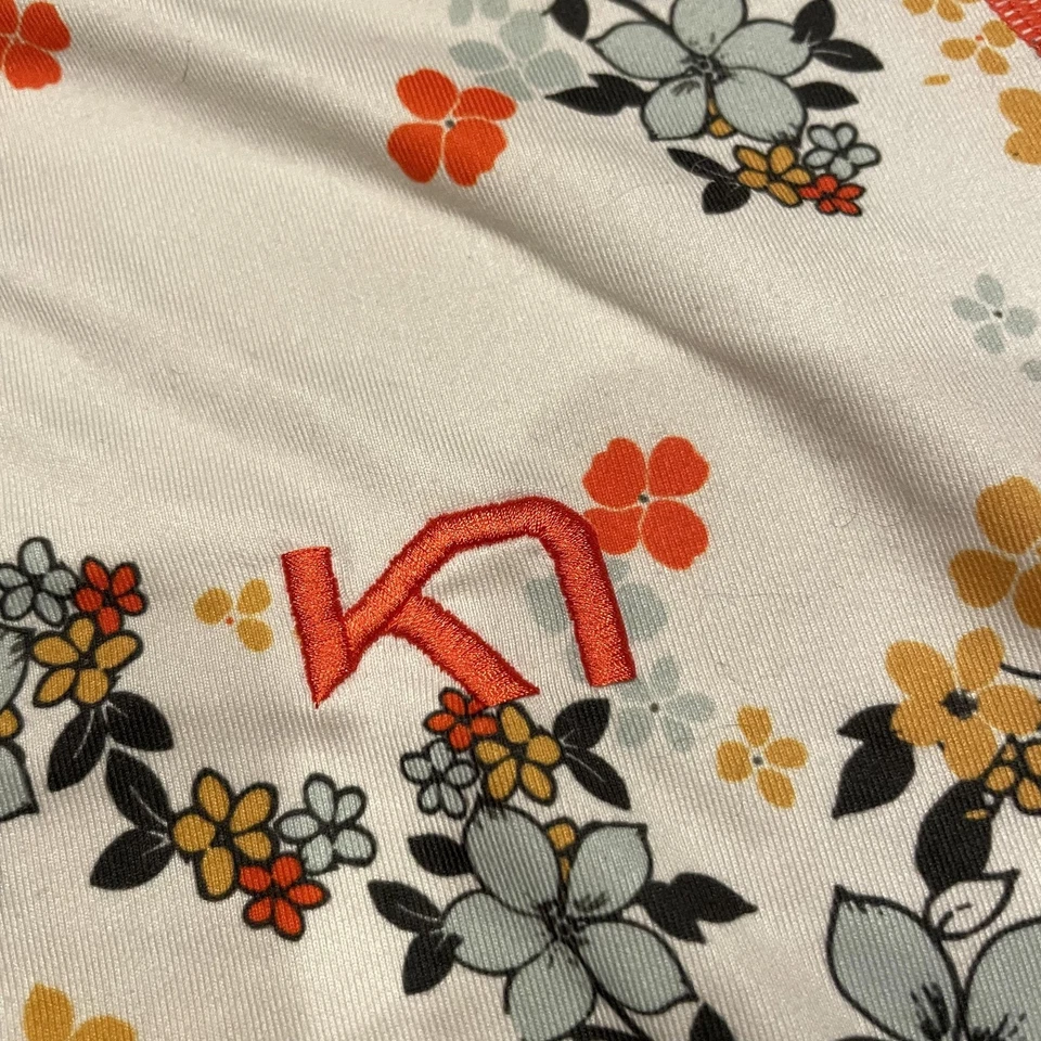 Camisa Kari Traa Mujer Mediana Crema Floral Manga Larga Capa Base Térmica Asiática Foto 4 de 4