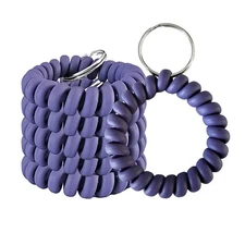 Plastic Wrist Key Coil Spring Key Chain Stretchable Spiral Key rings Wrist Ke...