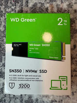 WD NVMe SN350 Green 2tb SSD disk flash drive WDS200T3G0C-00AZL0