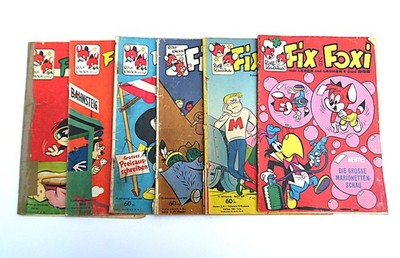 Lot Fix u. Foxi, 1957-66, 6 Hefte, ein Heft gelocht u. zT. geklebt, Lückenfüller