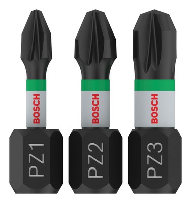 Bosch Pro Pozidriv Impact Bit, PZ1 x 25, PZ2 x 25, PZ3 x 25 mm - 3... 5 Stück