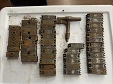 Wickersham LETTERPRESS PRINTING QUOINS with wrench