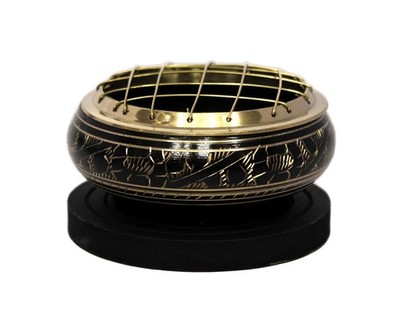 Brass Charcoal Incense Burner Loban Burner Dhoop Dhuni Burner for Home &Temple