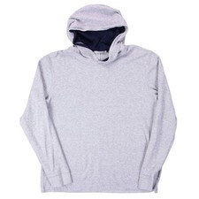 Vince Mens Size XL Heather Grey Thermal Knit Hoodie Long Sleeve Pullover