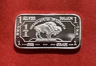 1 Gram Silver Bullion Bar, Solid Silver! .999 Purity Fine Silver! Buffalo Images
