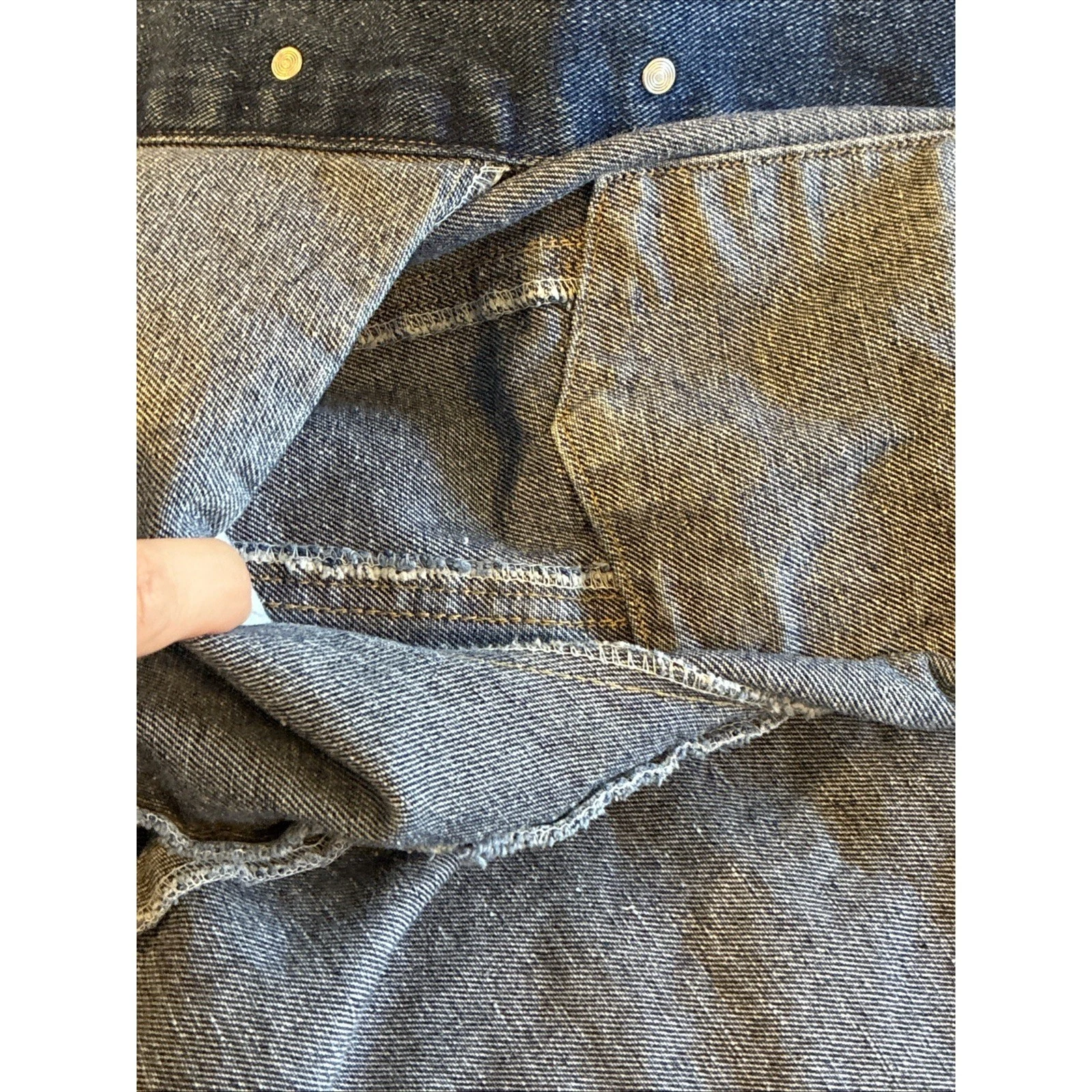 VTG 90s Marlboro Country Store Blue Denim Trucker Jacket Star Tag Mens XL image 14