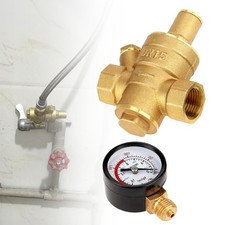 Adjustable DN15 1/2" Pressure Reducing Valve Water Pressure Regulator with Gauge