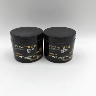 L'Oreal TXT IT 02 Hyper Fix Putty Extra Strong Hold 4 Oz Matte Finish 2 Pack