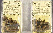NWSL NorthWest Short Line 2 sets HO 37245-4 36" weathered half axles Code 88