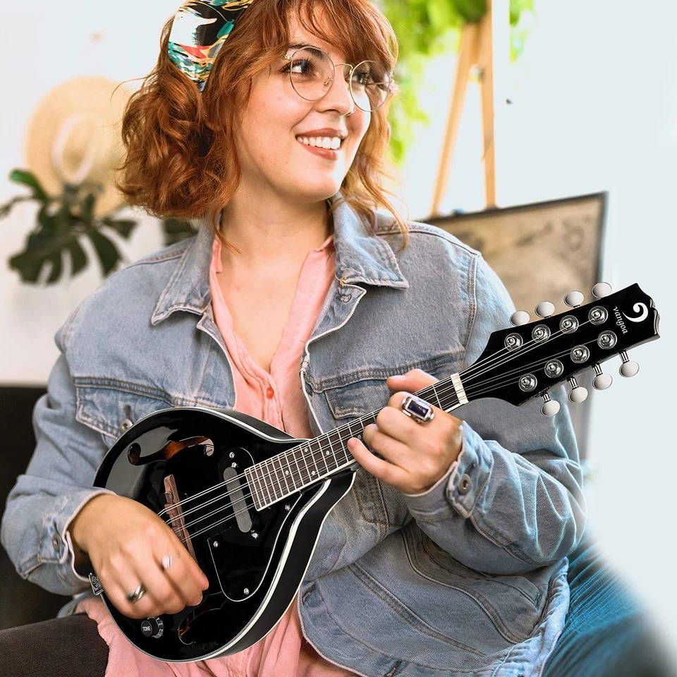 Mandolina Instrumento Caoba Acústico Eléctrico Estilo A Mandolina Musical Foto 2 de 4