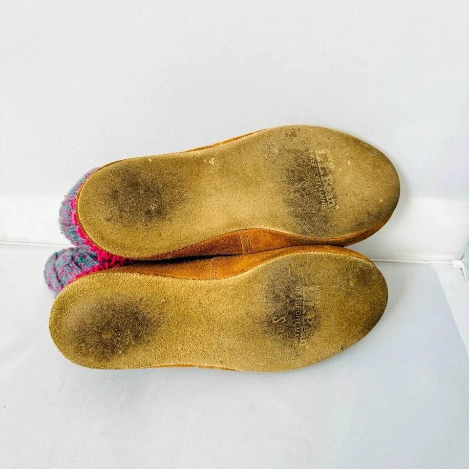 L.L. Calcetines deportivos de punto colorido Bean con suelas de gamuza para mujer talla pequeña (6-7) Foto 4 de 4