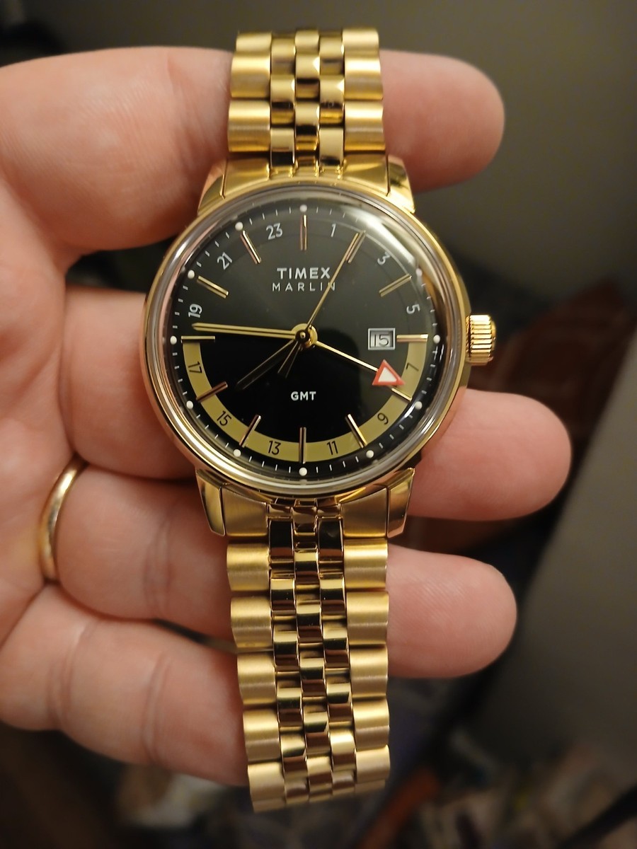Timex Men's Marlin Quartz GMT 40mm Watch - Gold-Tone Bracelet