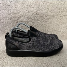 Alegria Women's 9 Slip On Shoes Snake Print Black Gray Leather Comfort EDE-7726