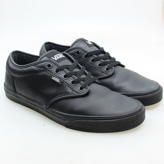 black leather vans mens size 9