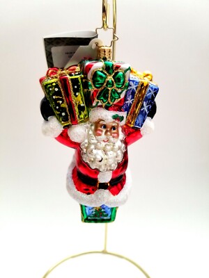 Christopher Radko - Nick In A Box #1016147 Jack In The Box Santa Holding Gifts