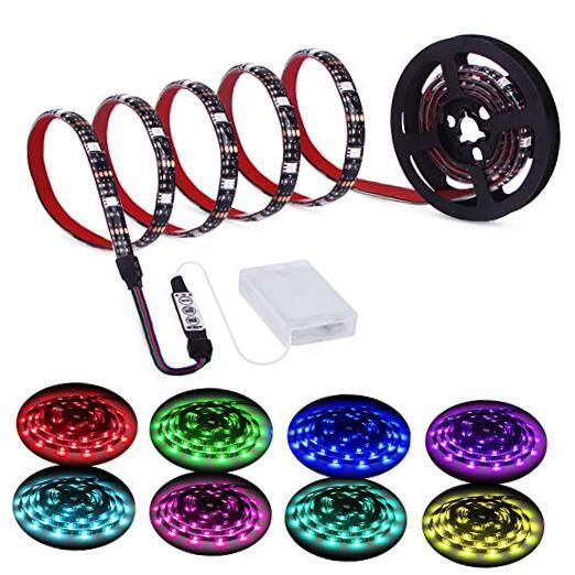 Led Strip Lights Battery Powered RGB LED Lights Strip 2M 6.56ft 6.56FT/2M-image