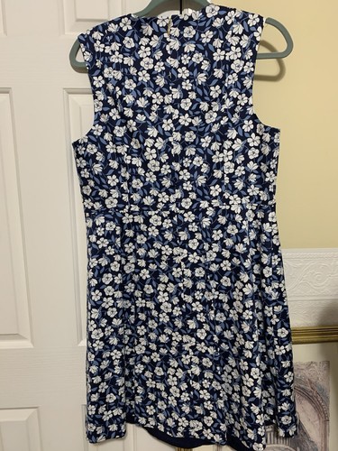 Draper James Women's Navy White Floral Love Circle Dress Size 14 NEW With Tags - Picture 16 of 17