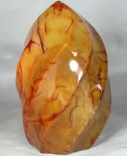 2.32lb Natural Red Orange White Carnelian Agate flame Quartz Crystal free-form