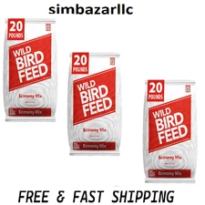 Economy Mix Wild Bird Feed, Value Bird Seed Blend, Dry, 20 lb. Bag 3 PACK