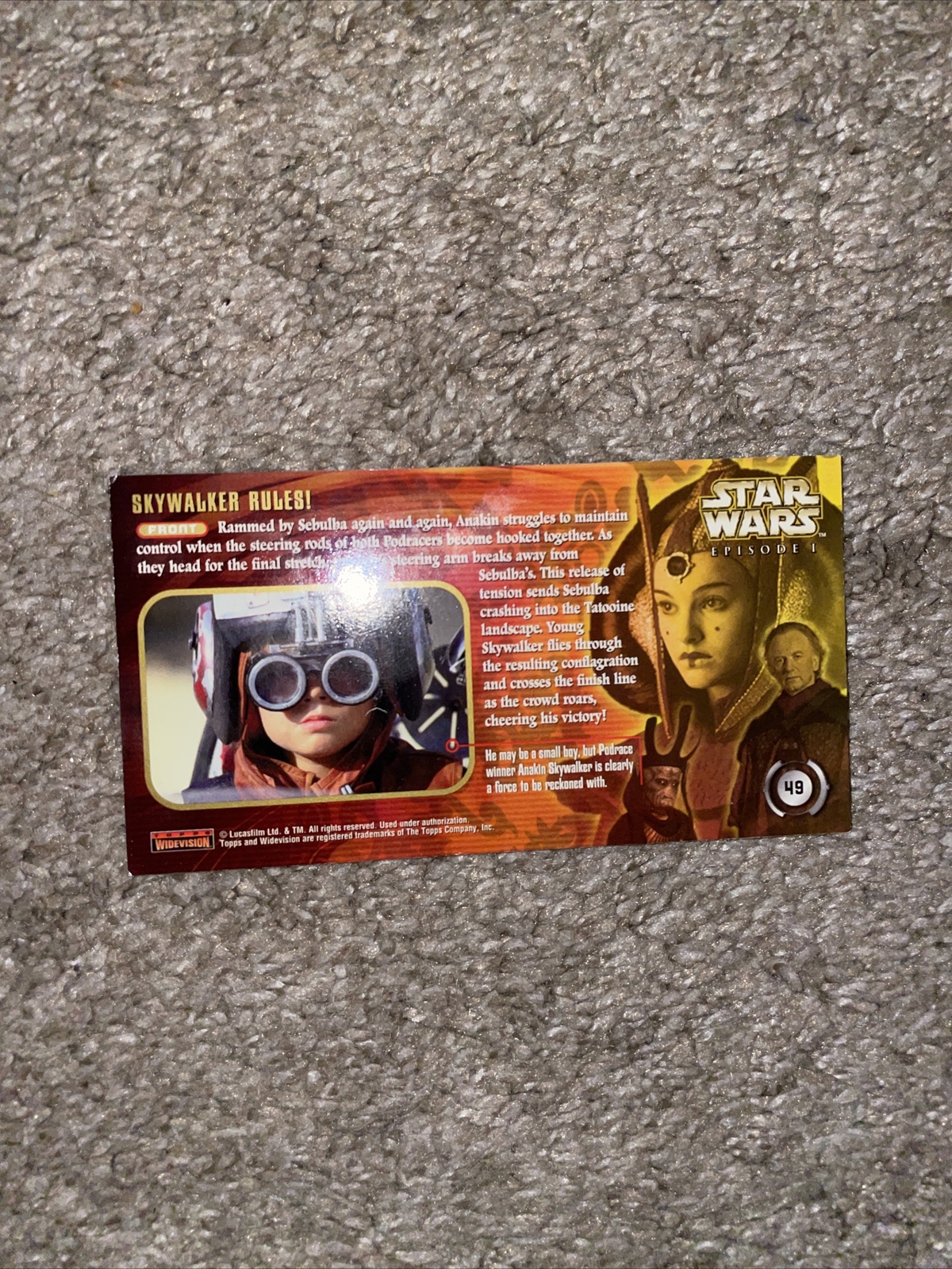 1999 Topps Star Wars Episode I SERIES 1-2 Widevision #49 - Picture 2 of 2