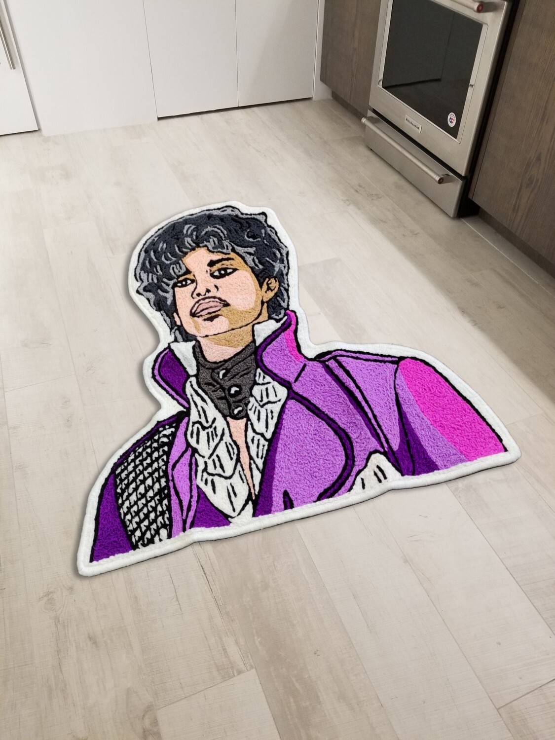 Prince Purple Rain Floor Mat Modern Area Rugs Living Room Accent Wool Carpet