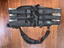 Paquete de 3 arnés Skull Paintball 840 Rd 6+1 y 6 140 cápsulas de munición alimentador cargador tolva