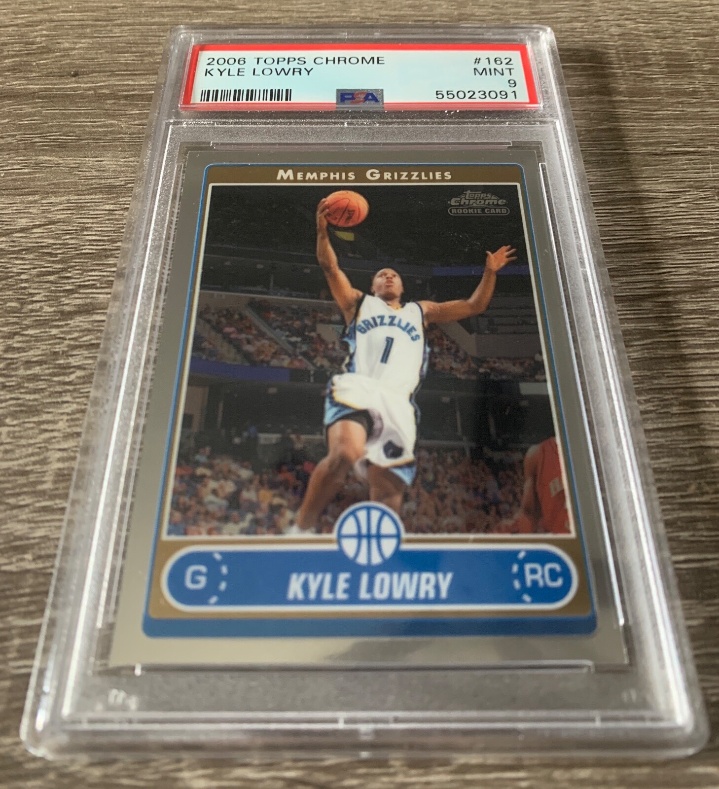 Kyle Lowry - 2006 Topps Chrome Rookie RC Card MINT 9 #162 Grizzlies HOF (PSA 9)