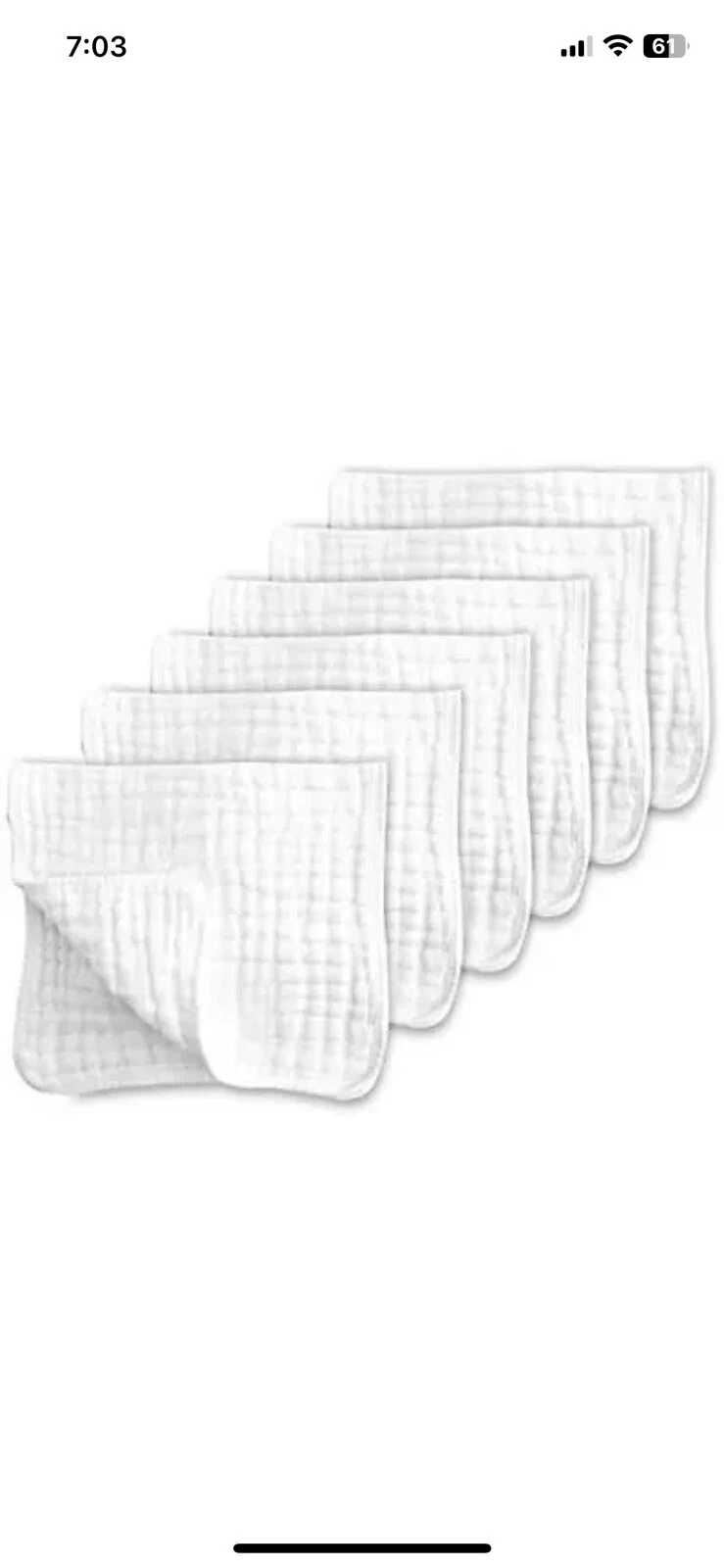 Muslin Burp Cloths for Baby 100% Cotton Large 20''X10'' 6 Layers Thicken Supe...