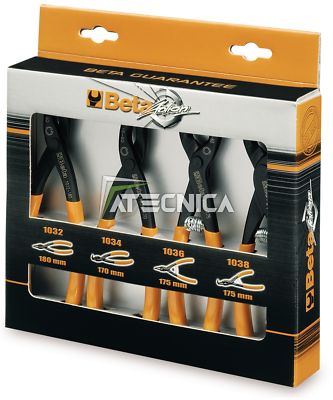 SET SERIE 4 ZANGEN SEEGER BETA TOOLS 1031/S4 ELASTISCHE SICHERHEITSRINGE