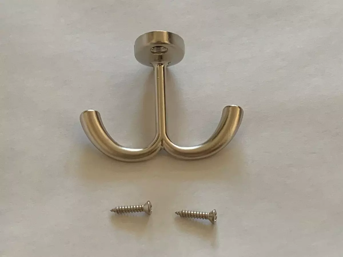 Everbilt Top Mount Hook in Satin Nickel 1 Piece Screws Included