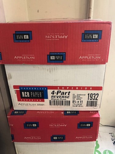 NCR Carbonless 4-Part Rev Paper 8.5" x 11" - 1 case/10 Reams NOS