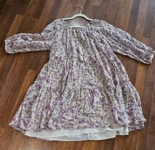 Sundance Serenity Prairie Floret Prairie Pink Purple  Dress Size Large 