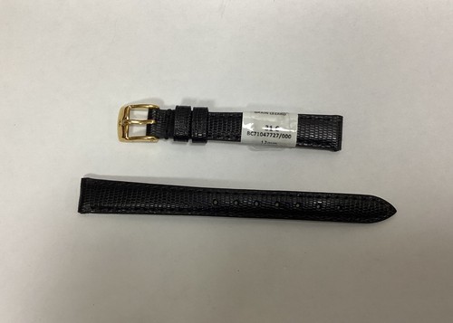 Bracelet De Montre En Cuir De Veau Grainé Noir 26mm/28mm - Neuf Avec étiquettes, Unisexe Et Classe