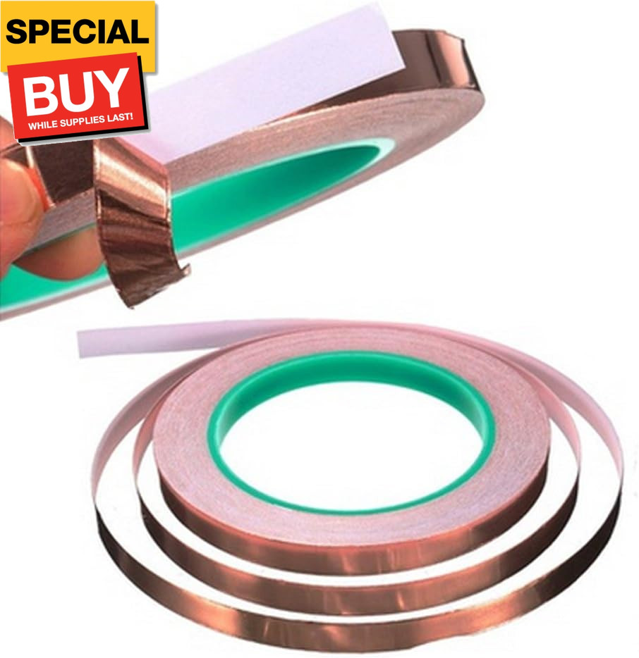 4 Pack Copper Foil Tape,Copper Tape Double-Sided Conductive with Adhesive for EM