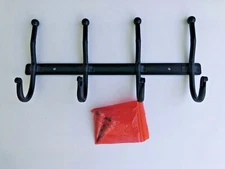 Decocrated Metal Wall Hooks Coat Rack Hanging Organizer 4 Spot Spring 2022 NIB