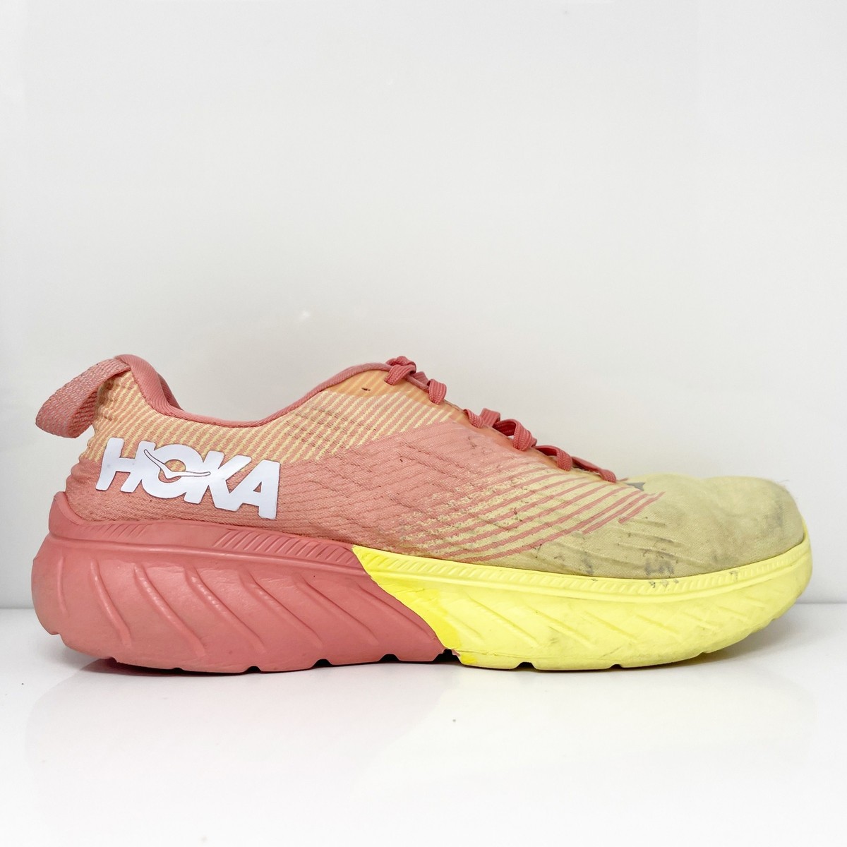 Hoka One One Womens Mach 1106480 LLML Yellow Running Shoes Sneakers Size 