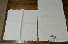 2 Vintage Table Runners Or Dresser Scarfs Doily