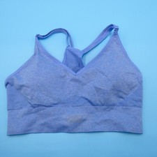 Victorias Secret Sports Bra Small Seamless Lightly Lined Gym Blue Racerback New