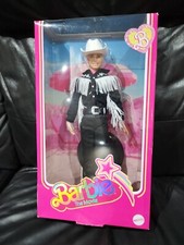 Barbie The Movie - Ken Doll in Black and White Western Outfit (Brand New)
