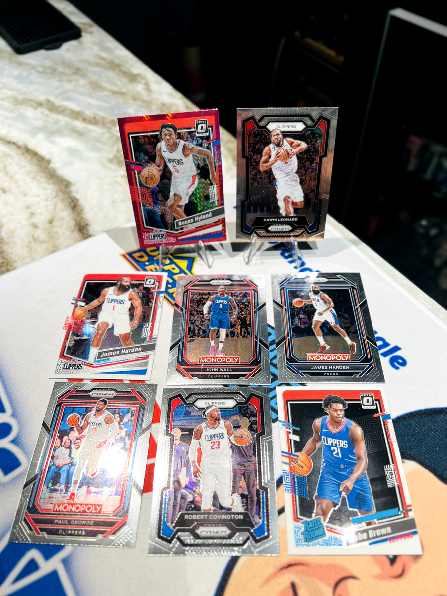 CARD OPTIC PRIZM LOS ANGELES CLIPPERS PAUL GEORGE JAMES HARDEN